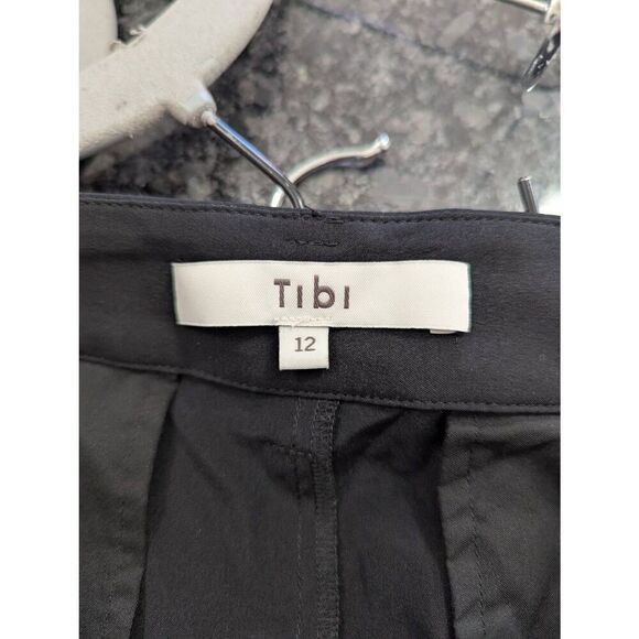 Tibi Eco Silk Pleated Balloon Pant women's size 12 black harem baggy - Picture 6 of 8